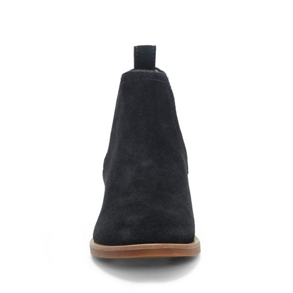 LUCKY BRAND $139 Pogan Chelsea Bootie Black Leather Suede Shoes Size 7.5 New - Picture 2 of 11